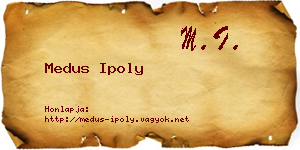 Medus Ipoly névjegykártya
